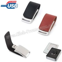 Ucuz Promosyon Metal Flash Bellek 8 GB - Deri Koruyuculu AFB3218-8