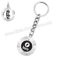 Ucuz Promosyon Döner Gövdeli Metal Anahtarlık Çift Taraflı AA1569-B