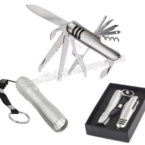 Ucuz Promosyon El Feneri Çakı Seti - 11 Fonksiyonlu ACF7106 Ucuz Promosyon El Feneri Çakı Seti - 11 Fonksiyonlu ACF7106