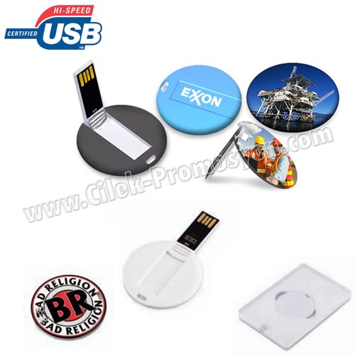 Ucuz Promosyon Flash Bellek 16 GB - Mini Kart Formunda Yuvarlak AFB3267-Y16