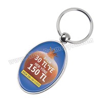 Ucuz Promosyon Metal Anahtarlık Oval - Tek Taraflı AA1564-O