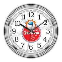 Ucuz Promosyon Metal Duvar Saati 36 Cm Krom AS20103
