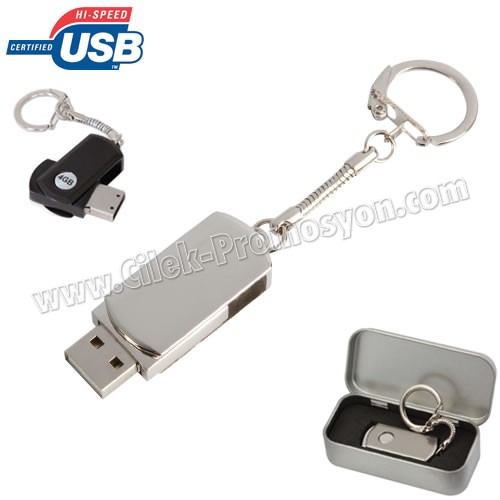 Ucuz Promosyon Metal Flash Bellek 32 GB - Anahtarlıklı AFB3305-32