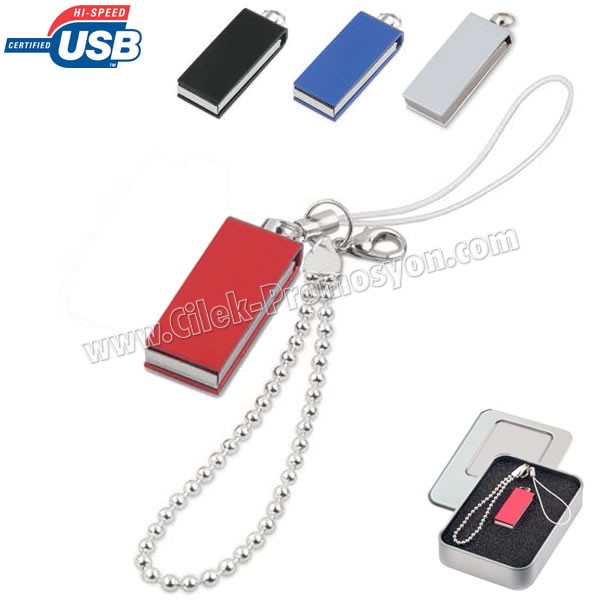 Ucuz Promosyon Metal Flash Bellek 8 GB - Bileklikli AFB3275-8