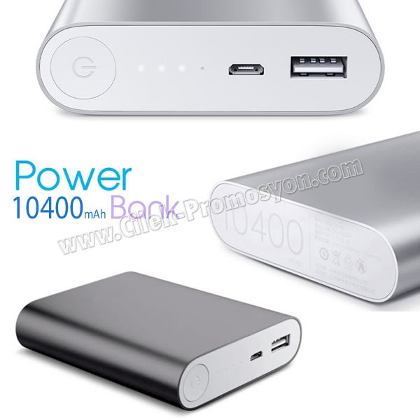 Ucuz Promosyon Metal PowerBank 10400 mAh APB3767